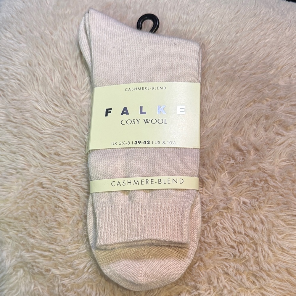Falke Cosy Wool Cashmere-Blend Socks - Light pink Merino wool